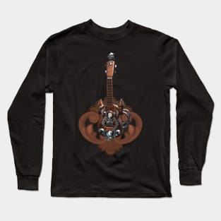 Awesome steampunk guitar with skulls Long Sleeve T-Shirt